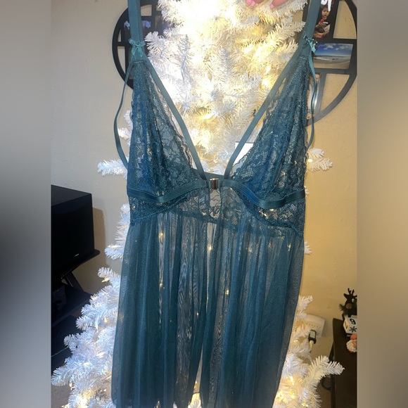 Dark green French Affairs, parfait front closure, baby doll and G string 2x NWT - Picture 1 of 5
